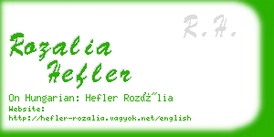 rozalia hefler business card